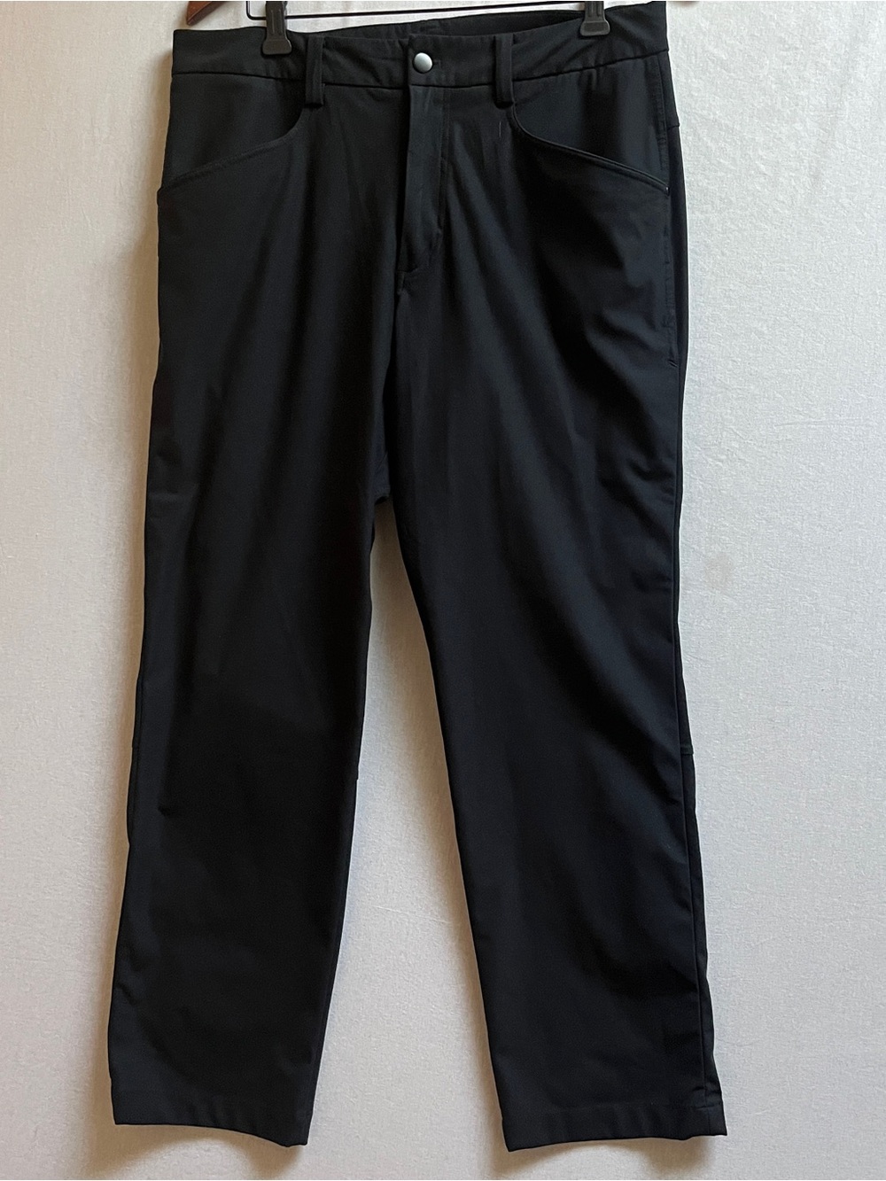 Lululemon Mens ABC Pants Slim Black Stretch Trousers Size 33
